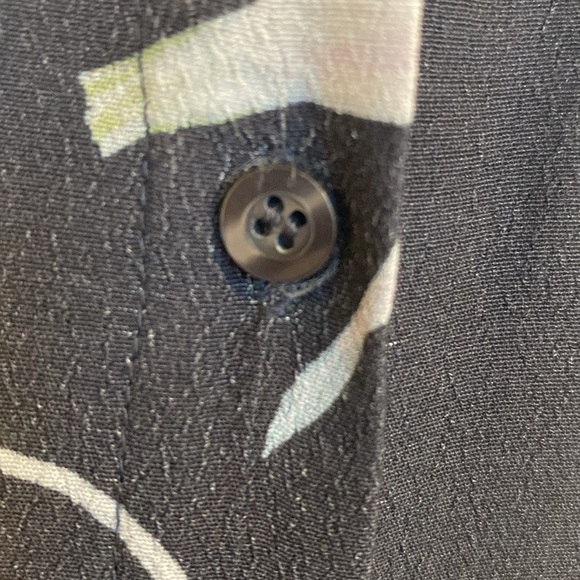 Anna Glover X HM Women's Navy Button Up Floral Shirt Mini Dress Boho - Picture 5 of 8